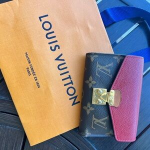 Louis Vuitton Black and Red Wallet